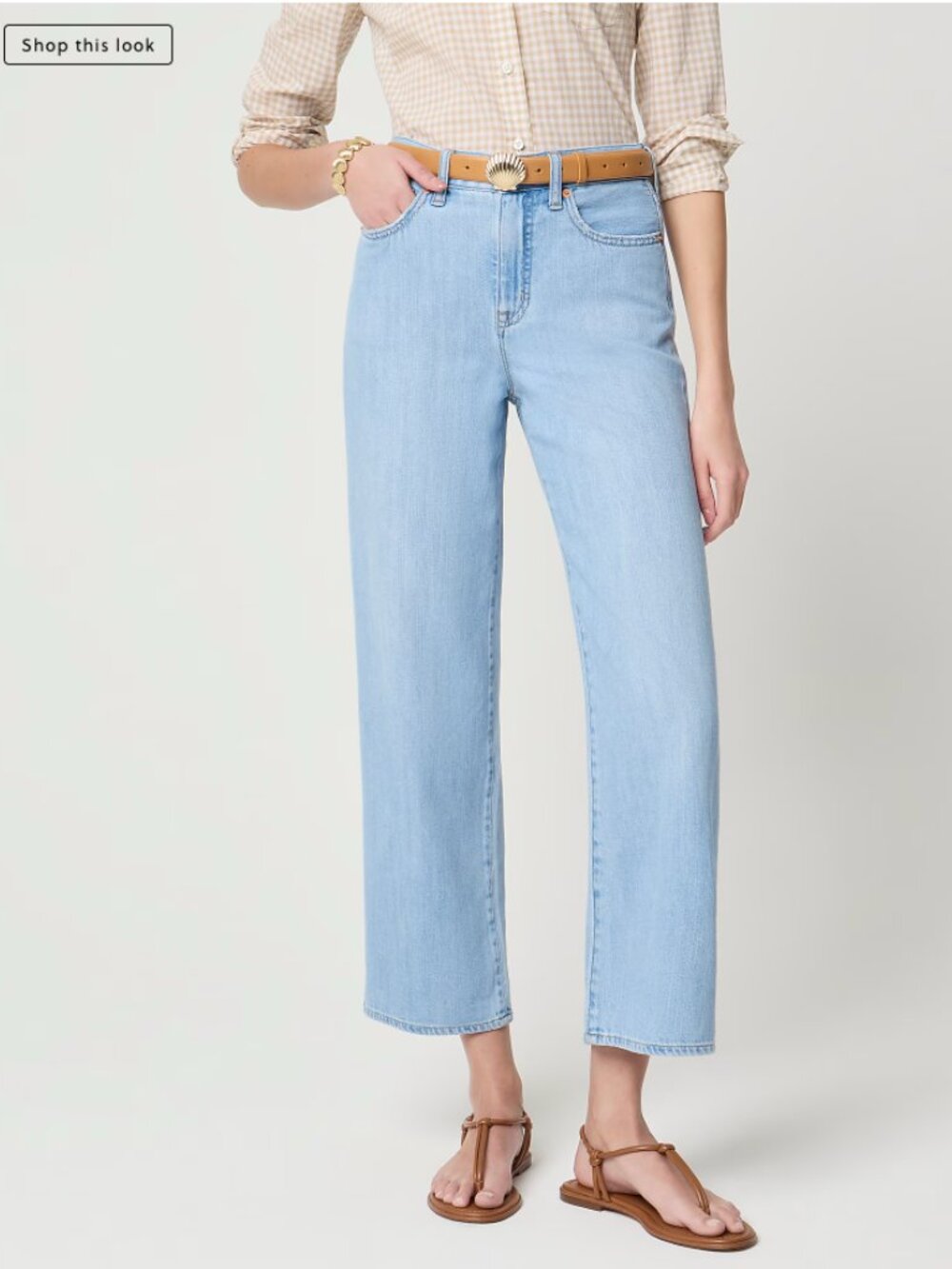 NWT Light-feel Wide-Leg Cropped Jean